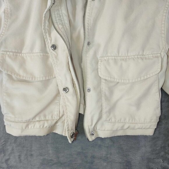 Abercrombie & Fitch Women S Preppy White Versatile Vintage Baddie Popover Jacket - Picture 5 of 14